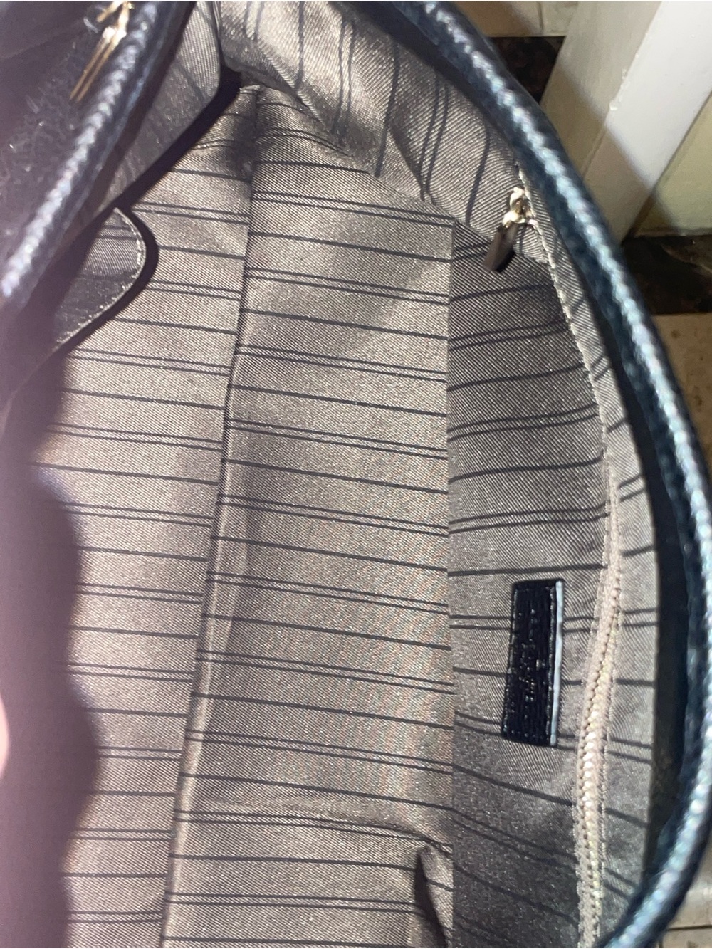 Black Embossed Monogram Braided-Handle Satchel - Picture 14 of 15